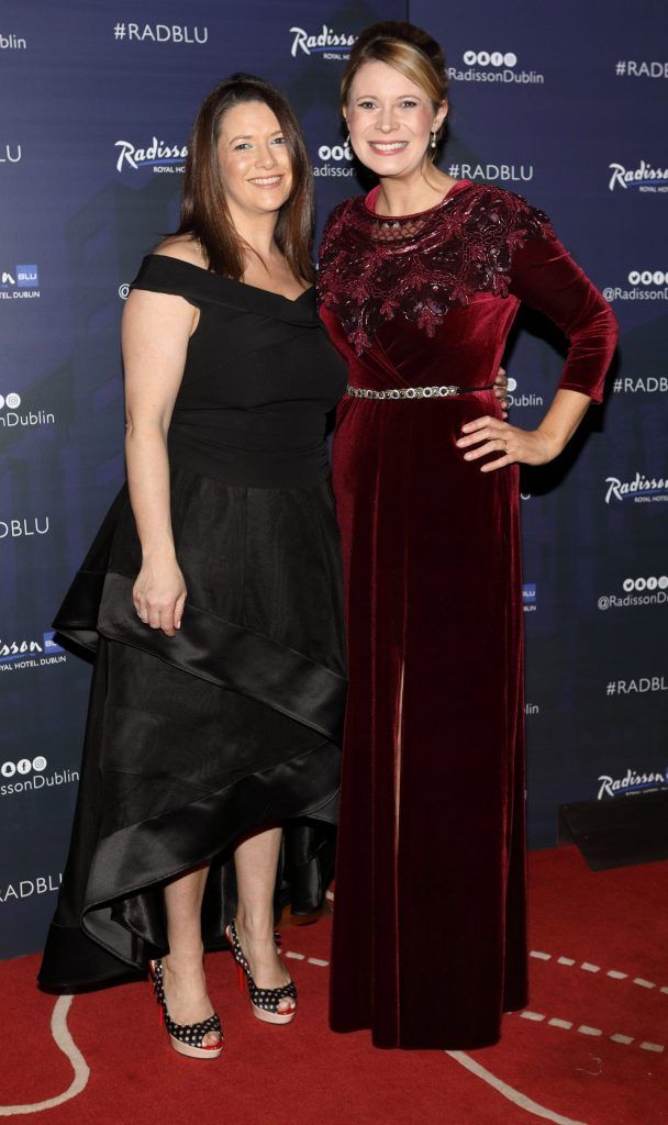 Anne-Marie Cunningham and Michelle Redmond  at the CARI Red Ball 2018 at The Radisson Blu Hotel, Golden Lane, Dublin. Photo: Brian McEvoy Photography