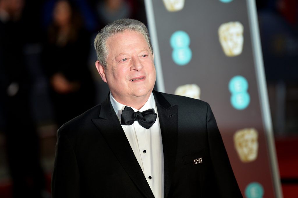 LONDON, ENGLAND - FEBRUARY 18:  Former Vice President of the United State Al Gore attends the EE British Academy Film Awards (BAFTA) held at Royal Albert Hall on February 18, 2018 in London, England.  (Photo by Jeff Spicer/Jeff Spicer/Getty Images)