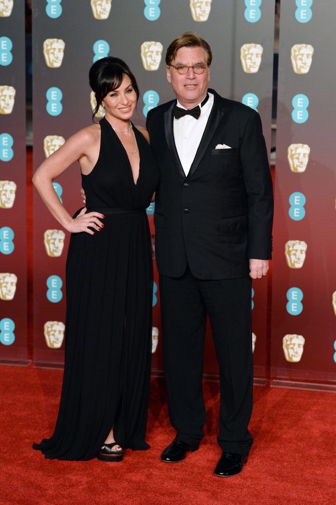LONDON, ENGLAND - FEBRUARY 18: Molly Bloom and Aaron Sorkin attend the EE British Academy Film Awards (BAFTA) held at Royal Albert Hall on February 18, 2018 in London, England.  (Photo by Jeff Spicer/Jeff Spicer/Getty Images)