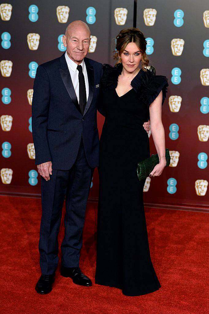 LONDON, ENGLAND - FEBRUARY 18: Patrick Stewart
and guest attend the EE British Academy Film Awards (BAFTA) held at Royal Albert Hall on February 18, 2018 in London, England.  (Photo by Jeff Spicer/Jeff Spicer/Getty Images)