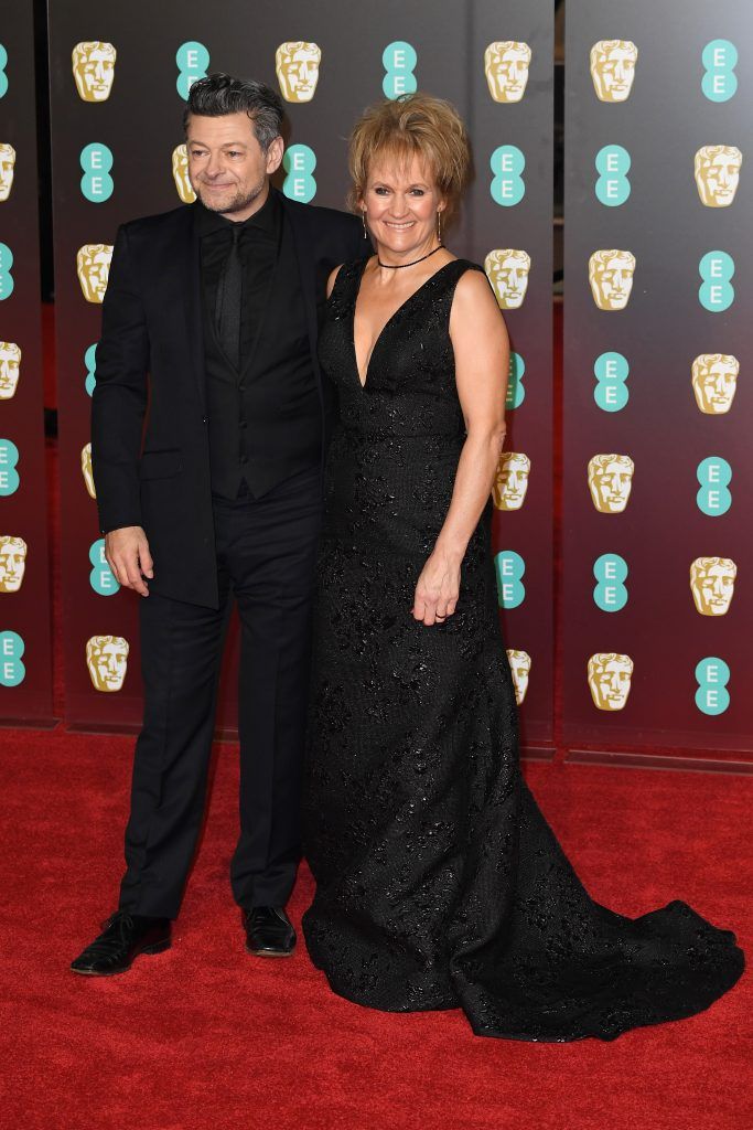 LONDON, ENGLAND - FEBRUARY 18: Andy Serkis and Lorraine Ashbourne attend the EE British Academy Film Awards (BAFTA) held at Royal Albert Hall on February 18, 2018 in London, England.  (Photo by Jeff Spicer/Jeff Spicer/Getty Images)