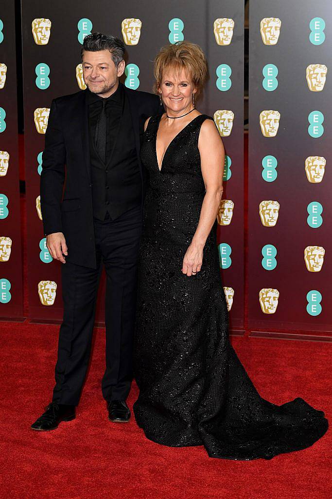 LONDON, ENGLAND - FEBRUARY 18: Andy Serkis and Lorraine Ashbourne attend the EE British Academy Film Awards (BAFTA) held at Royal Albert Hall on February 18, 2018 in London, England.  (Photo by Jeff Spicer/Jeff Spicer/Getty Images)