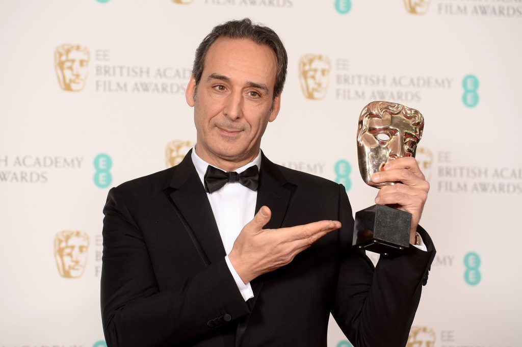 Winner of the Orginal Music Award for 'The Shape of Water', Alexandre Desplat poses in the press room during the EE British Academy Film Awards (BAFTAs) held at Royal Albert Hall on February 18, 2018 in London, England.  (Photo by Dave J Hogan/Dave J Hogan/Getty Images)
