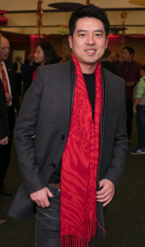 Jijay Shen pictured at the Dublin Chinese New Year Festival Spring Festival Gala Reception kindly hosted by Kildare Village. Photo: Anthony Woods