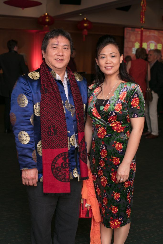 Sang Man & Joanne Ou pictured at the Dublin Chinese New Year Festival Spring Festival Gala Reception kindly hosted by Kildare Village. Photo: Anthony Woods