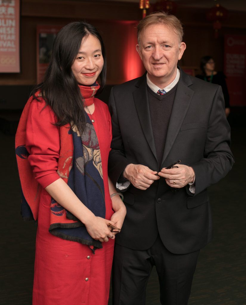 Shimeng Zhou & Ray Yeates pictured at the Dublin Chinese New Year Festival Spring Festival Gala Reception kindly hosted by Kildare Village. Photo: Anthony Woods