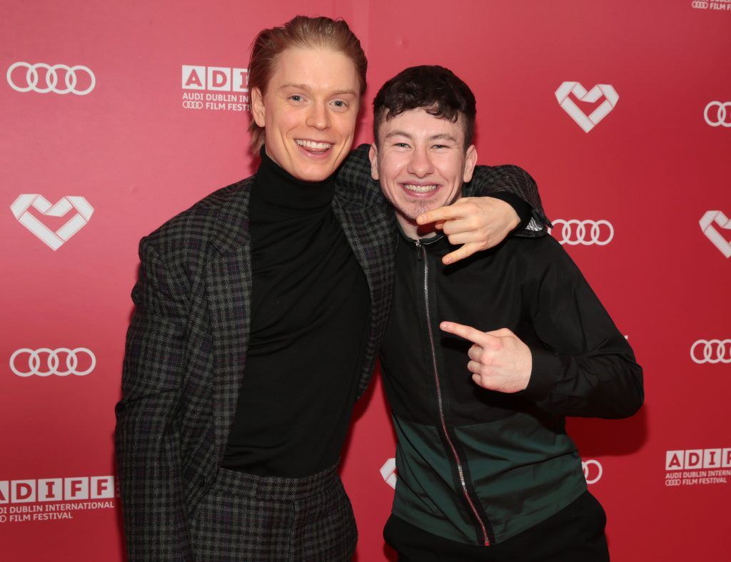 Freddie Fox and Barry Keoghan at the screening of Black 47 for the Gala Opening of the Audi Dublin International Film Festival.  Picture by Brian McEvoy