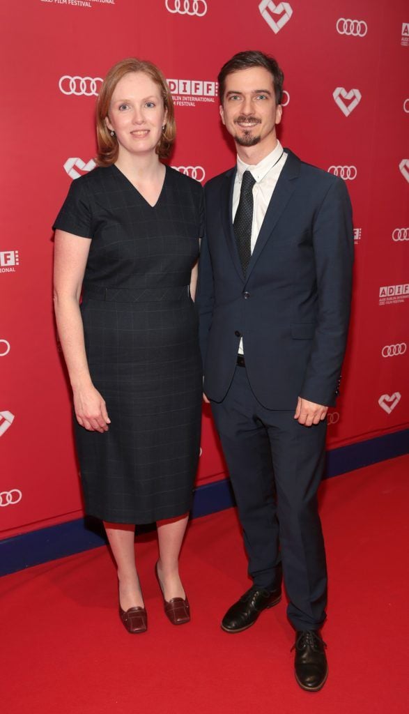 Sarah Sharkey and Patrick Stewart pictured at the Audi Dublin International Film Festival Gala Irish premiere of Oscar-nominated animation The Breadwinner. Picture by Brian McEvoy