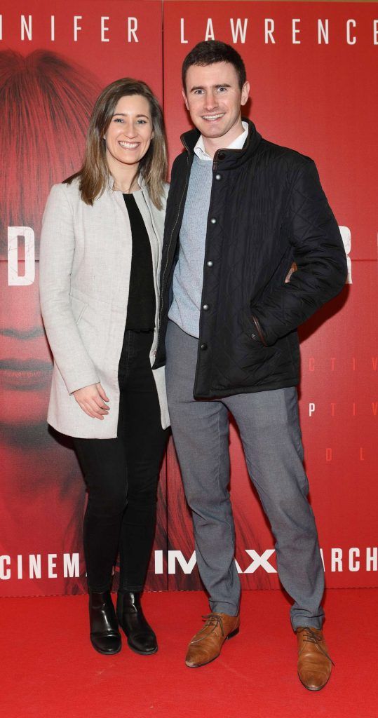 Aisling Dunne and Colin Barrett  at the special preview screening of Red Sparrow at the ODEON Cinema, Point Square. Photo by Brian McEvoy