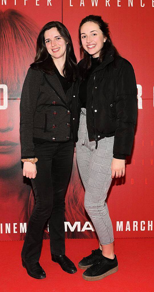 Dee Molumby and Nessa Molumby  at the special preview screening of Red Sparrow at the ODEON Cinema, Point Square. Photo by Brian McEvoy