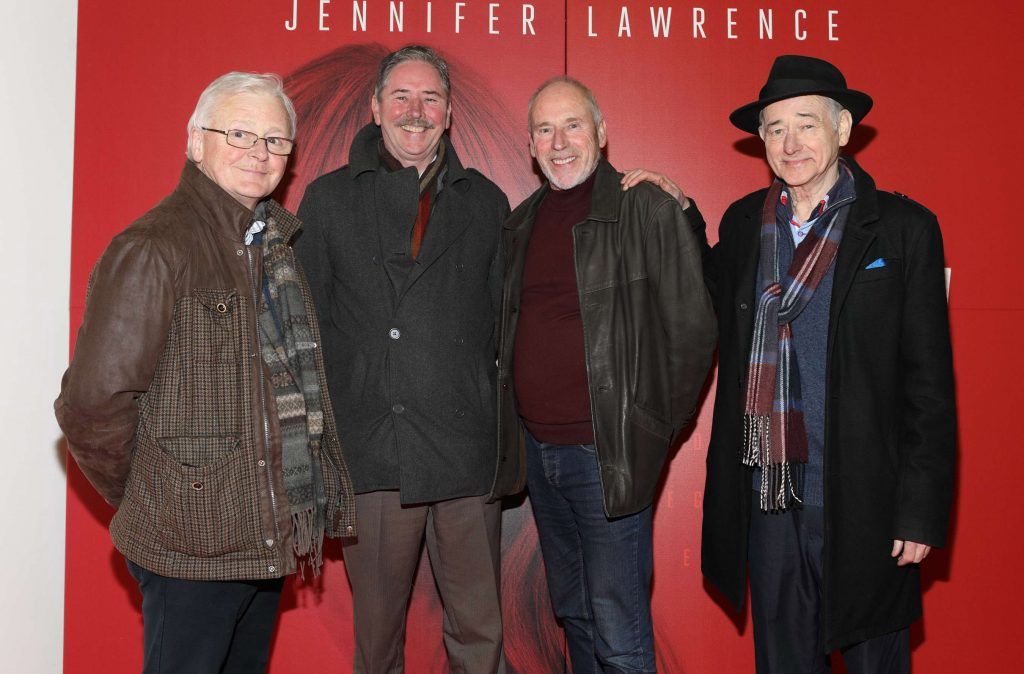 Carl Moynihan, Christopher Stafford, Joseph H Stafford and Robert W Stafford  at the special preview screening of Red Sparrow at the ODEON Cinema, Point Square. Photo by Brian McEvoy