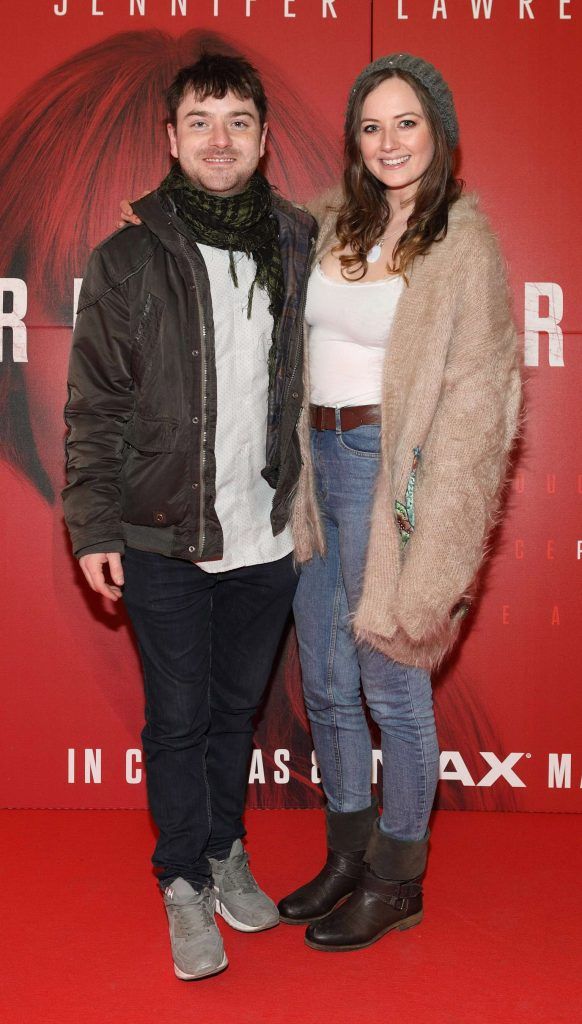 Stephen Cromwell and Siobhan Callaghan  at the special preview screening of Red Sparrow at the ODEON Cinema, Point Square. Photo by Brian McEvoy