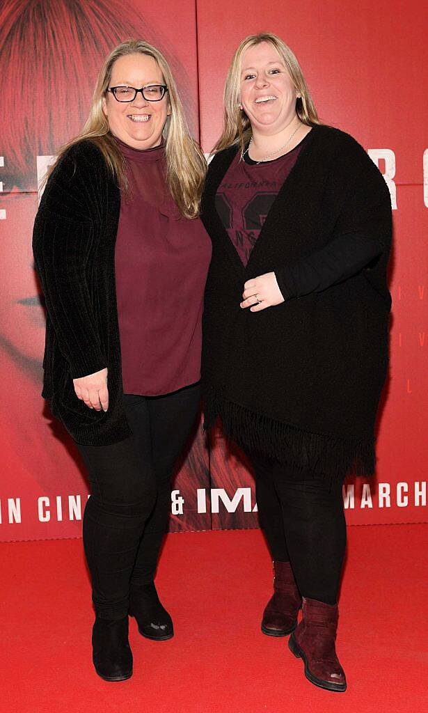 Sandra Dean and Suzanne Kowtiche  at the special preview screening of Red Sparrow at the ODEON Cinema, Point Square. Photo by Brian McEvoy