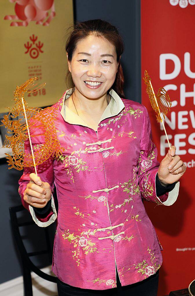 Hongmei Huang at the Chinese New Year celebrations in Kildare Village. Photo by Kieran Harnett