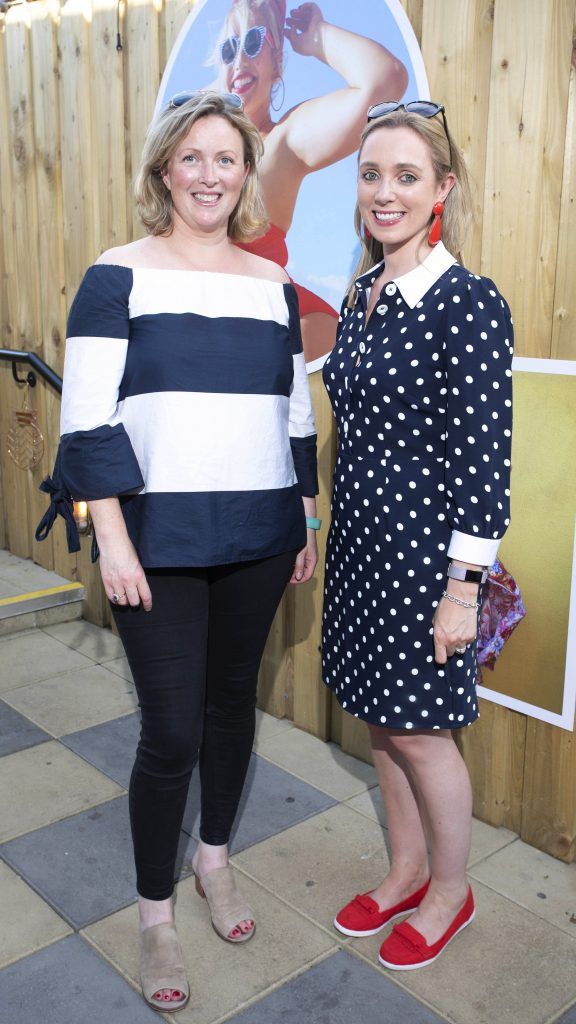 Rebekah Brooks and Tara Wilkinson at the Simply Be Summer in the City Party on the rooftop of Opium Dublin. Photo by Brian McEvoy Photography