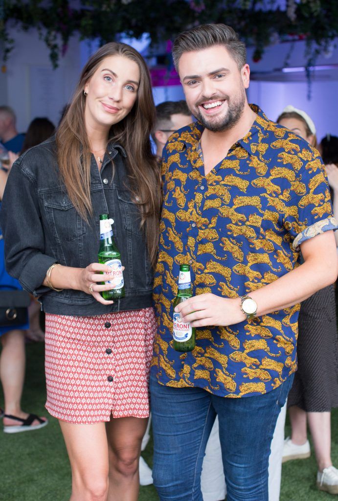 Clementine MacNiece & James Butler pictured at the launch of The House of Peroni in Dublin. Photo: Anthony Woods
