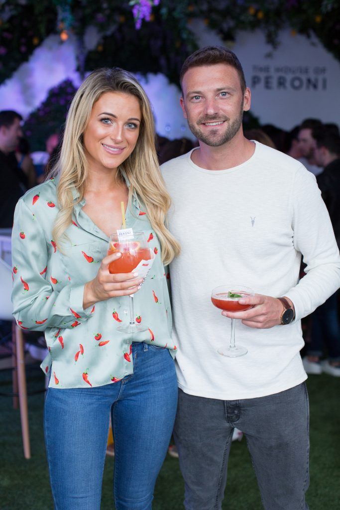 Sophie Cosgrave &  Stephen McCann pictured at the launch of The House of Peroni in Dublin. Photo: Anthony Woods