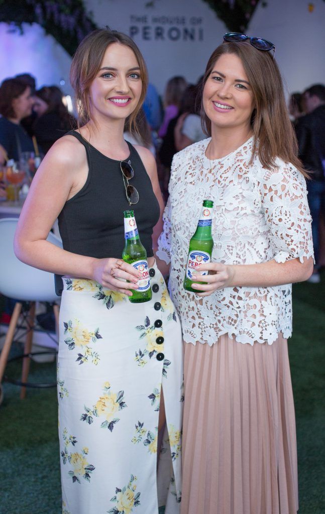 Melanie Farrell & Caroline Foran pictured at the launch of The House of Peroni in Dublin. Photo: Anthony Woods