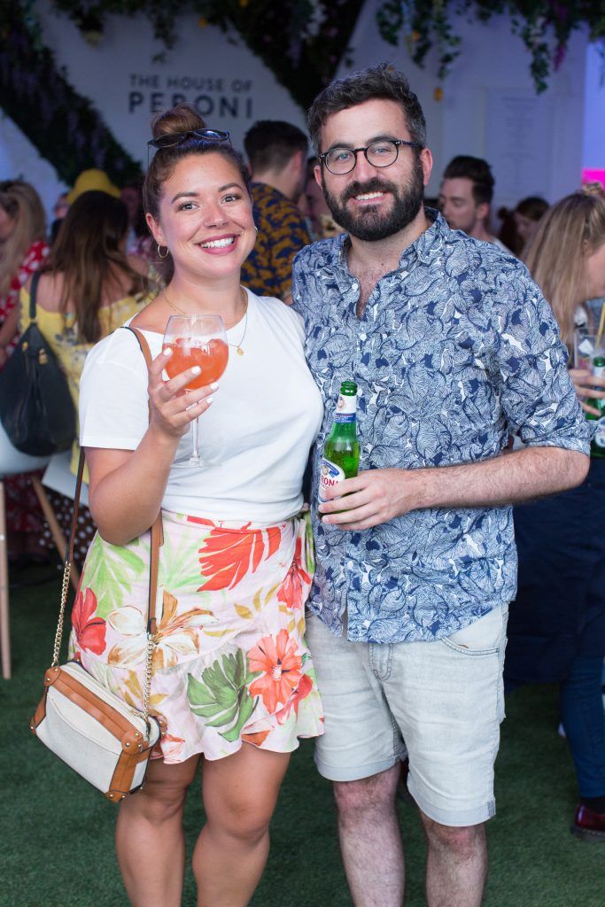 Nadia El Feradousi & Patrick Kavanagh pictured at the launch of The House of Peroni in Dublin. Photo: Anthony Woods