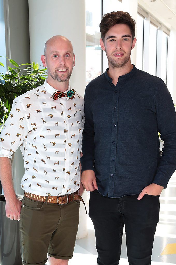 Paul Donnelly and Peter Lynch  at the 26th GAZE Film Festival programme launch at Hanover Quay, Dublin. Picture: Brian McEvoy
