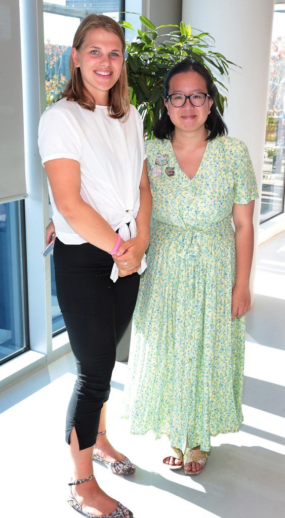 Veronique Ulrich and Tra My Nguyen Hoonag at the 26th GAZE Film Festival programme launch at Hanover Quay, Dublin. Picture: Brian McEvoy
