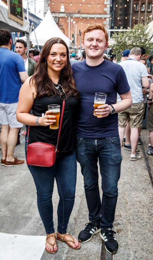 Caitlin McBride and Guy Sinott pictured at GUINNESS X MEATOPIA at the Open Gate Brewery. Picture: Andres Poveda