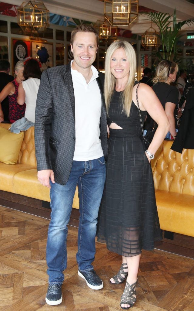 Keith Barry and his wife Mairead Foley  pictured at The Ivy Dawson Street’s VIP Preview Evening on Monday, 16 July. Photo: Leon Farrell