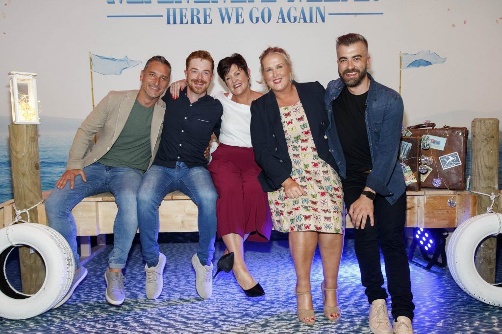 Alfred Bozic, John O'Malley, Claire Jones, Erica Griffina and Miguel Rivas pictured at the Universal Pictures Irish premiere screening of MAMMA MIA! HERE WE GO AGAIN at Odeon Point Square, Dublin. Picture Andres Poveda