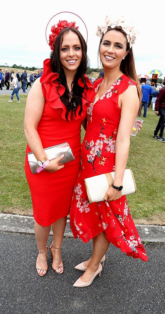 Lorna Smyth and Nessa McLoughlin at the Kilbeggan Races Best Dress Lady Competition Sponsored By Bellamianta Luxury Tan and The Wineport Lodge. Picture: Aishling Conway
