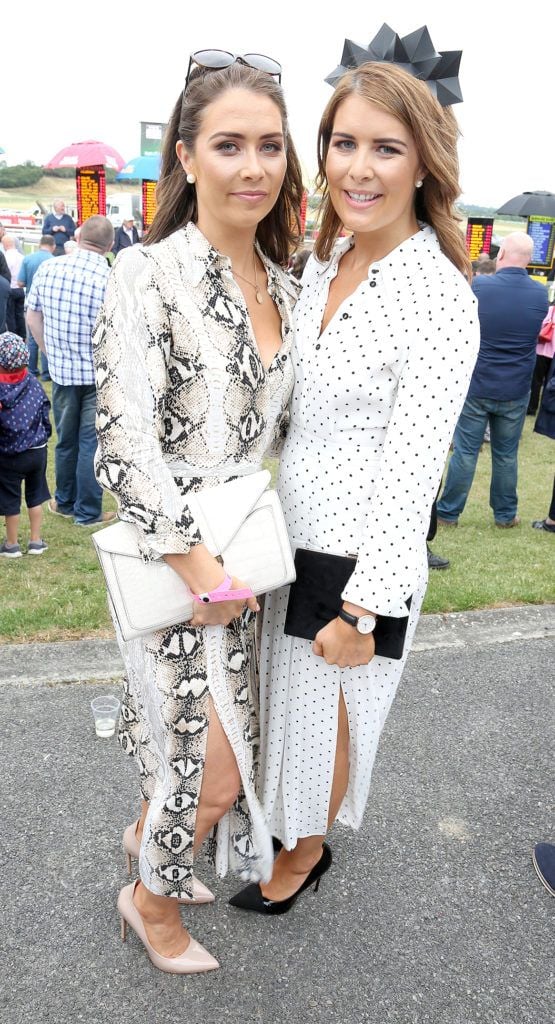 Tory Schultz and Chara Schultz at the Kilbeggan Races Best Dress Lady Competition Sponsored By Bellamianta Luxury Tan and The Wineport Lodge. Picture: Aishling Conway

