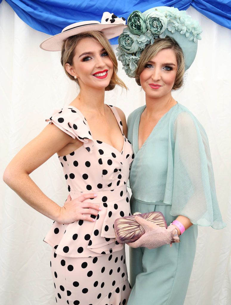 Davinia Knight and Dawn Knight at the Kilbeggan Races Best Dress Lady Competition Sponsored By Bellamianta Luxury Tan and The Wineport Lodge. Picture: Aishling Conway
