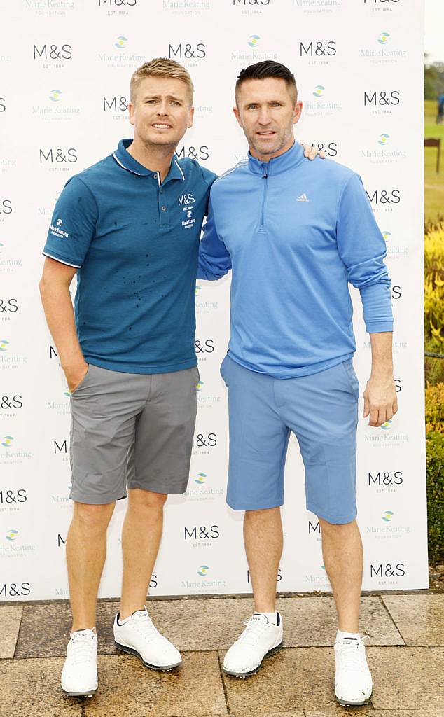 Brian Ormond and Robbie Keane at the 2018 Marks & Spencer Ireland Marie Keating Foundation Celebrity Golf Classic. Picture: Kieran Harnett

