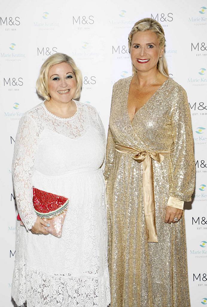 Carmel Breheny and Bernice Moran at the 2018 Marks & Spencer Ireland Marie Keating Foundation Celebrity Golf Classic. Picture: Kieran Harnett

