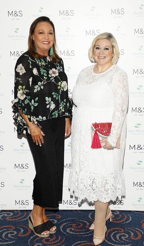 Norah Casey and Carmel Breheny at the 2018 Marks & Spencer Ireland Marie Keating Foundation Celebrity Golf Classic. Picture: Kieran Harnett

