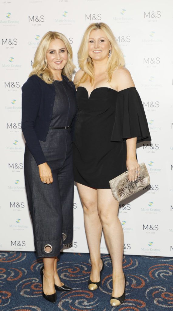 Suzanne Goggins and Ciara Hughes Dunleavy at the 2018 Marks & Spencer Ireland Marie Keating Foundation Celebrity Golf Classic. Picture: Kieran Harnett

