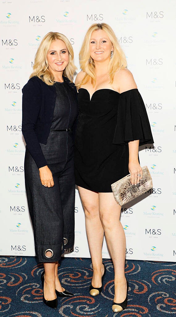 Suzanne Goggins and Ciara Hughes Dunleavy at the 2018 Marks & Spencer Ireland Marie Keating Foundation Celebrity Golf Classic. Picture: Kieran Harnett

