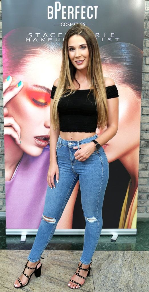 Sarah Godfrey pictured at the launch of The BPerfect Stacey Marie Carnival Palette at McCabes Pharmacy in Dundrum Town Centre ,Dublin. Picture: Aishling Conway
