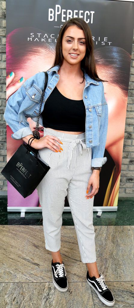 Chloe Ennis pictured at the launch of The BPerfect Stacey Marie Carnival Palette at McCabes Pharmacy in Dundrum Town Centre ,Dublin. Picture: Aishling Conway
