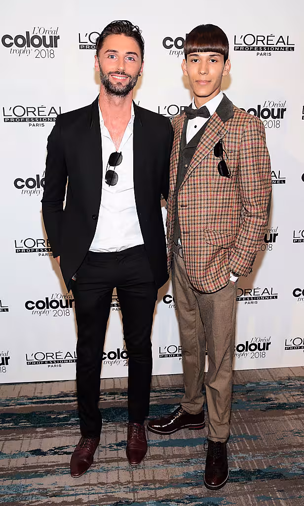 Patrick Murphy and Edward Tellas  pictured at the L’Oréal Colour Trophy Grand Final 2018 at the Clayton Hotel, Dublin. Picture: Andres Poveda 