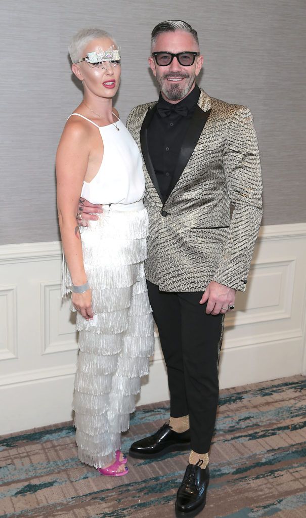 Aimee Penco and Mark o Keeffe  pictured at the L’Oréal Colour Trophy Grand Final 2018 at the Clayton Hotel, Dublin. Picture: Andres Poveda 