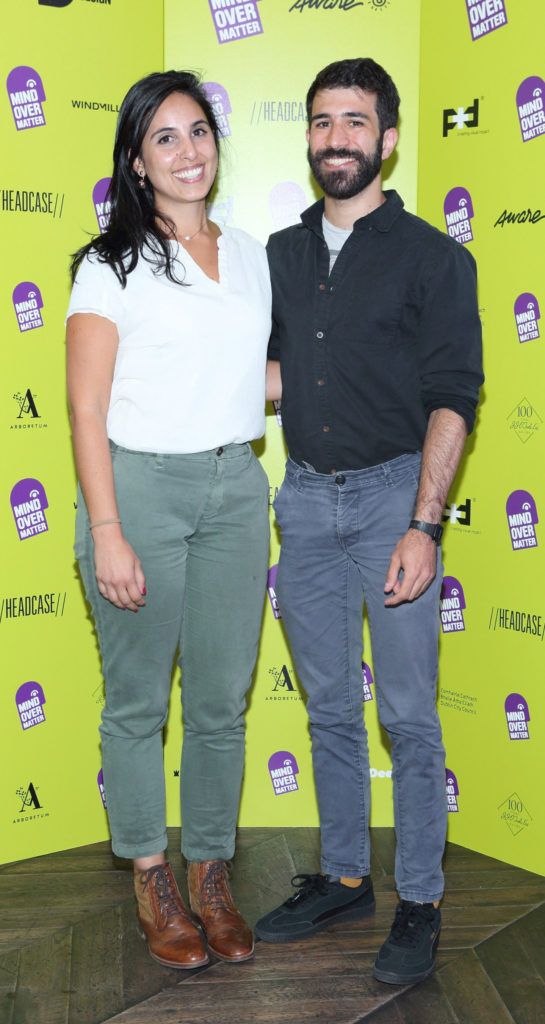 Julia Fraia and Gabriel Granda at the Institute of Designers Ireland Mind Over Matter 2018 launch in the Dean Hotel Dublin. Picture:  Brian McEvoy
