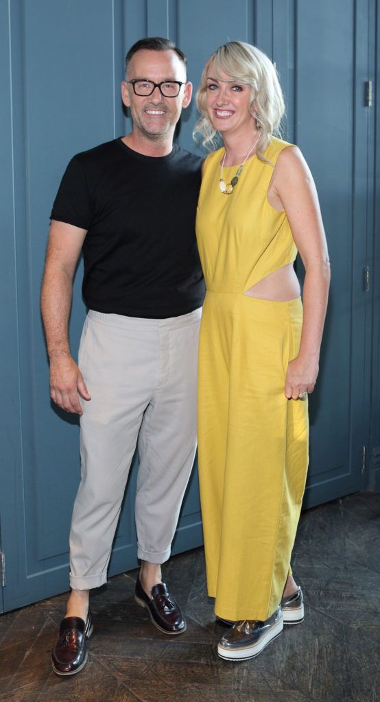 Brendan Courtney and Kim MacKenzie-Doyle at the Institute of Designers Ireland Mind Over Matter 2018 launch in the Dean Hotel Dublin. Picture:  Brian McEvoy 