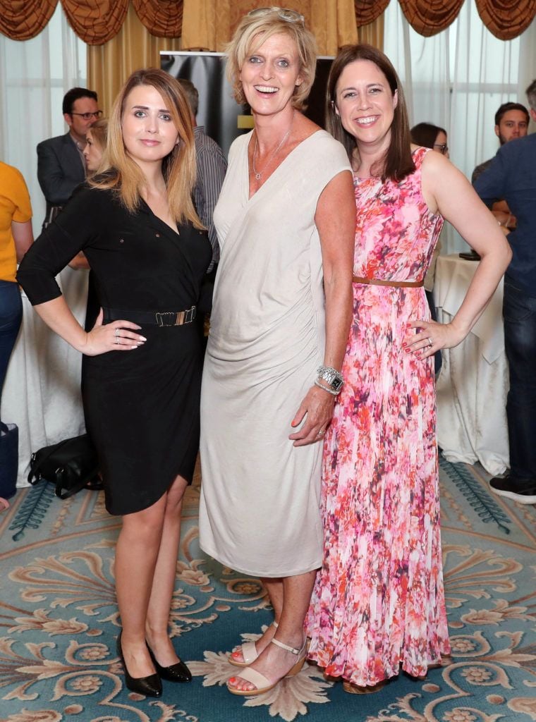 Sinead Manly-PHD Media, Geraldine O’Leary-RTE, Gemma Teeling-PHD Media pictured as the shortlisted entries for the biennial IAPI ADFX Awards were unveiled at an exclusive event in The Shelbourne Hotel. Picture: Marc O'Sullivan