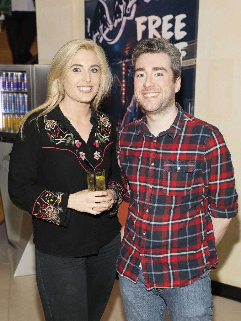 Siofra McMahon and Ian Cummins at the preview night of Red Bull Free Gaff in Dublin City. A three-day house party featuring some of Ireland's hottest artists, including Mango x Mathman, Wyvern Lingo and more. Photo by Kieran Harnett
