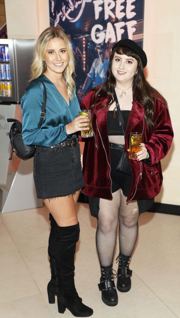 Talissa Walsh and Sarah Magliocco at the preview night of Red Bull Free Gaff in Dublin City. A three-day house party featuring some of Ireland's hottest artists, including Mango x Mathman, Wyvern Lingo and more. Photo by Kieran Harnett