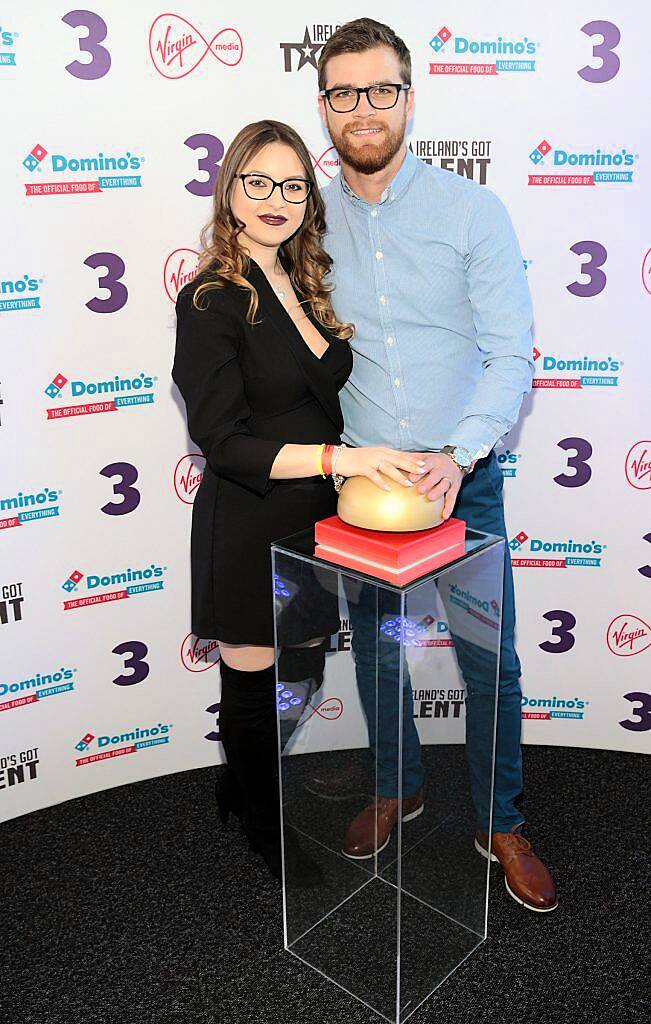 Simona Cuciureanu and Ionut Cuciureanu at TV3's Ireland's Got Talent final at the Helix Theatre, Dublin. Photo: Brian McEvoy Photography