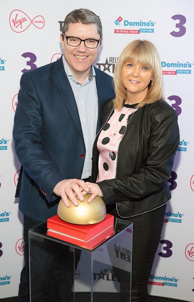 Michael McCarthy and Cindy McCarthy at TV3's Ireland's Got Talent final at the Helix Theatre, Dublin. Photo: Brian McEvoy Photography