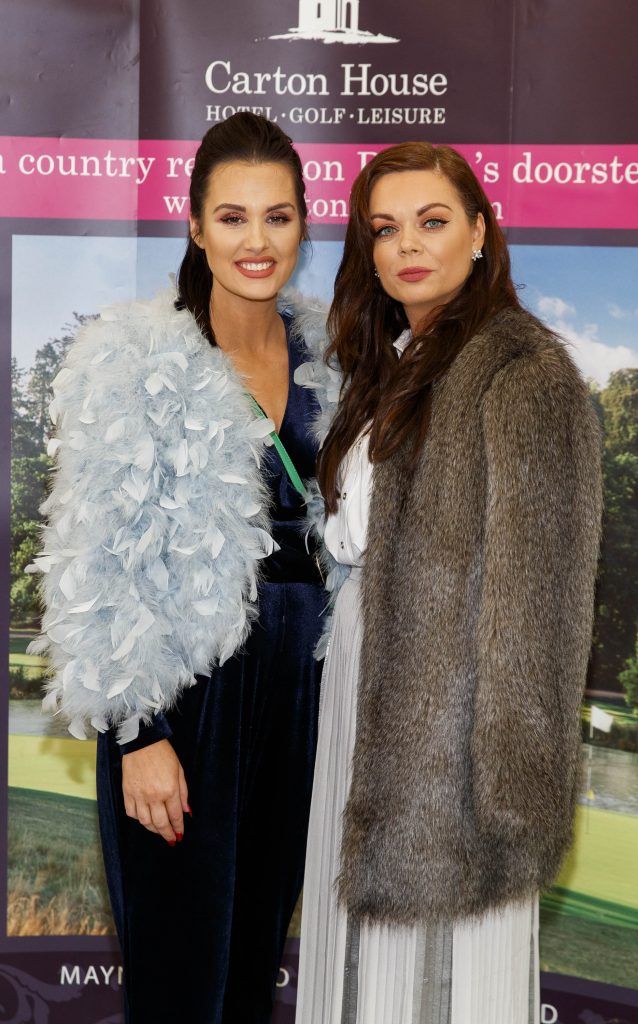 Sandra and Stacy Mulcahy from Cork pictured for the Carton House Most Stylish Lady competition at the Boylesports Irish Grand National, Fairyhouse Racecourse, Easter Monday 2nd April 2018. Picture Andres Poveda