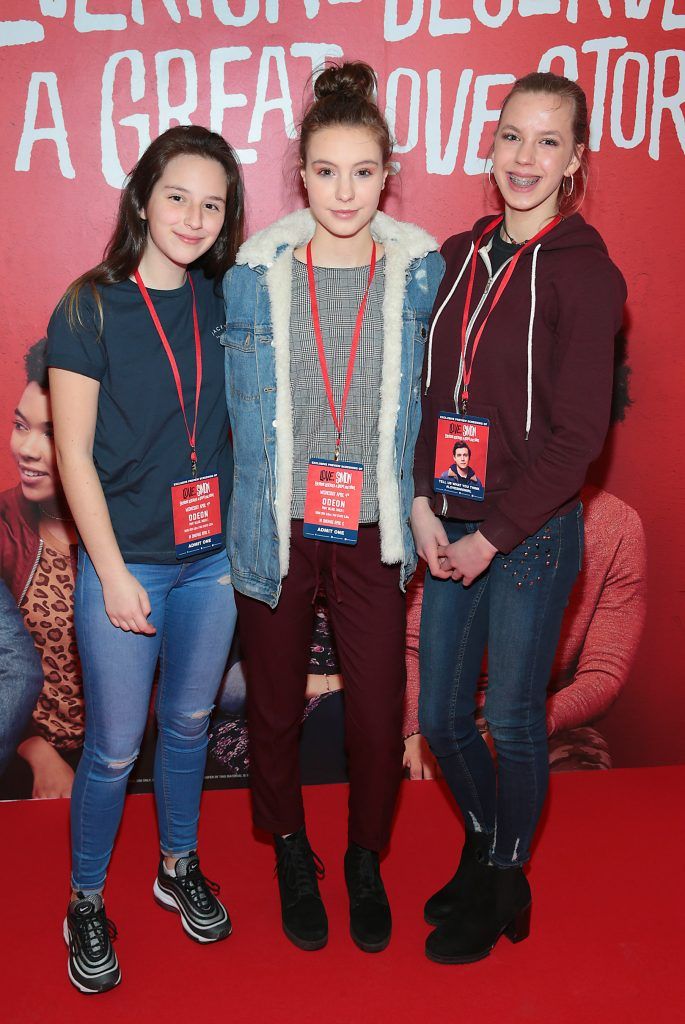 Denise Grigore, Helena Apetroaei and Aoife Fox at the special preview screening of Love Simon at ODEON Cinema in Point Village, Dublin. Photo: Brian McEvoy