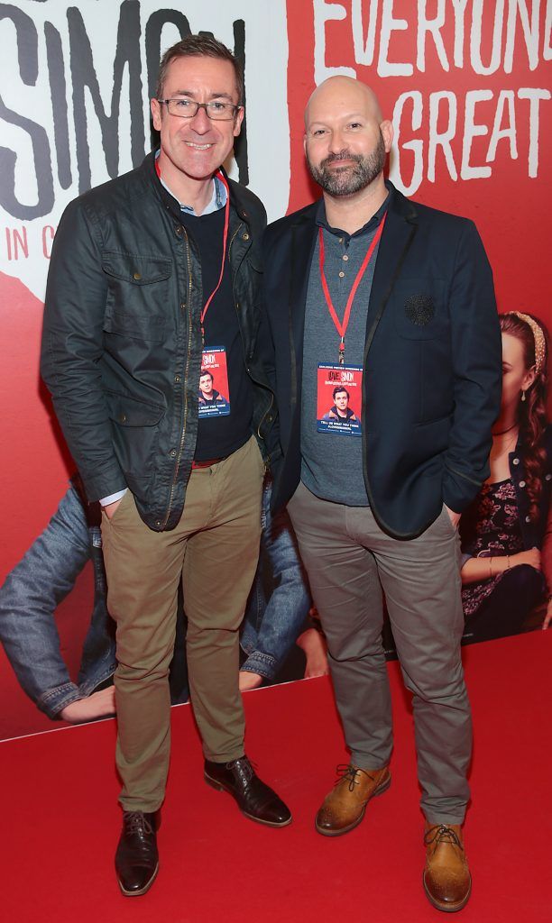 Roy Kenedy and Rory Carrick at the special preview screening of Love Simon at ODEON Cinema in Point Village, Dublin. Photo: Brian McEvoy